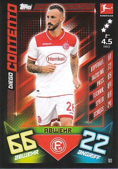 Diego Contento Fortuna Dusseldorf 2019/20 Topps MA Bundesliga #103